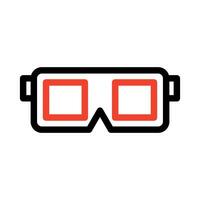 3D Glasses vector icon.  glasses with a square rim symbols for web and mobile applications on editable white background.