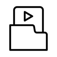 Videos Folder vector icon. symbols for web and mobile apps on white editable background.