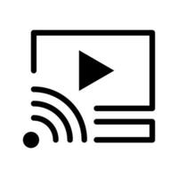 wifi video isolated vector icon that can easily modify or edit, online video symbol simple design isolated white background.