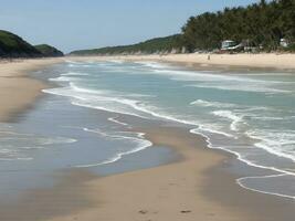 playa hermosa cerca arriba imagen ai generado foto