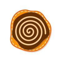 ilustración de rosquillas con vainilla crema diseño vector