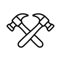 hammer icon vector design template simple and clean