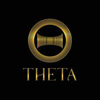 Theta symbols gold vector