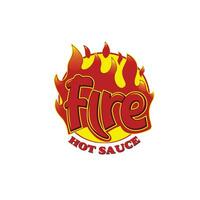 FIRE HOT SAUCE SYMBOLS LOGO vector