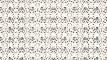 Spiral round curve square floral seamless pattern. Abstract hand drawn leaves thin line wavy. For backgrounds, wallpapers, textiles, and fashion. vector