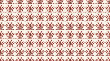 Contemporary flower seamless pattern. Modern red floral element wavy shapes. Oriental floral ornament. For backgrounds, wallpapers, textiles, and fashion. vector