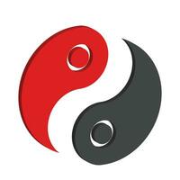 yin and yan symbol icon vector