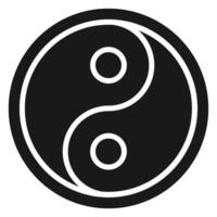 yin y yan símbolo icono vector