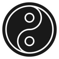 yin and yan symbol icon vector