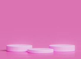 3d rosado belleza producto monitor soporte.3d pastel rosado minimalista antecedentes foto