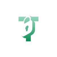 modern initial letter T padlock logo vector