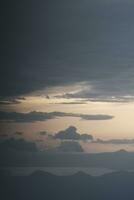 clouds over the sky by sunset photo