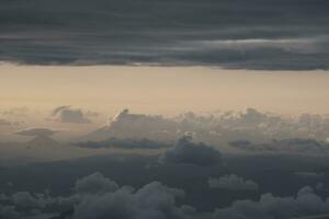 clouds over the sky by sunset photo