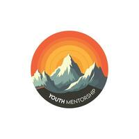 montaña logo modelo vector ilustración diseño elemento gráfico