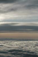 clouds over the sky by sunset photo