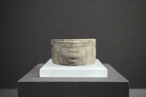 close up of a Jade cong tube photo
