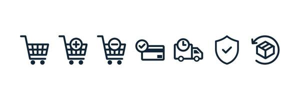 Vector online store icons.