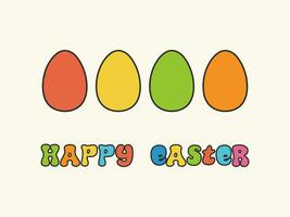 Happy Easter greeting card. vector