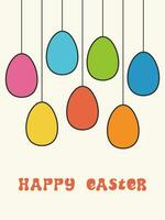 Happy Easter greeting card. vector