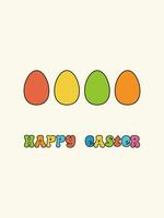 Happy Easter greeting card. vector