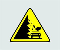 Landslide Prone Area Sign Vector