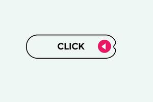 new click modern, website, click button, level, sign, speech, bubble  banner, vector