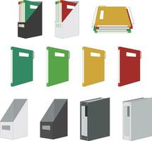 Office document filing cabinet vector illustration