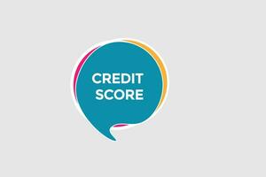 new credit score, website, click button, level, sign, speech, bubble  banner, vector