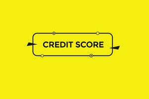 new credit score, website, click button, level, sign, speech, bubble  banner, vector