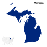 Michigan kaart. kaart van Colorado. Verenigde Staten van Amerika kaart png