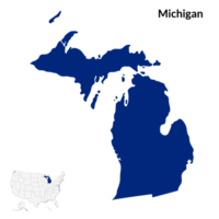 Michigan mapa. mapa de Colorado. Estados Unidos mapa png