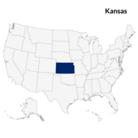 Map of Kansas. Kansas map. USA map png