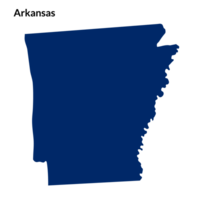 kaart van Arkansas. Arkansas kaart. Verenigde Staten van Amerika kaart png