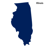 carta geografica di Illinois. Illinois carta geografica. Stati Uniti d'America carta geografica png
