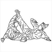 pencak silat vector illustration action pose jurus silat