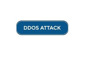 new ddos attack, website, click button, level, sign, speech, bubble  banner, vector