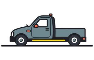Towing Car Flat Vector Illustration, Cartoon Towing Car isolated on white background.