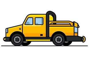 Towing Car Flat Vector Illustration, Cartoon Towing Car isolated on white background.