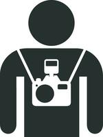 Camera photography icon symbol vector image. Illustration of multimedia photographic lens graphic design image