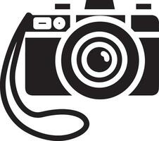 Camera photography icon symbol vector image. Illustration of multimedia photographic lens graphic design image