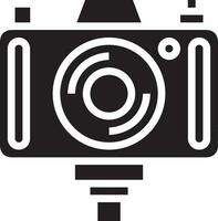 Camera photography icon symbol vector image. Illustration of multimedia photographic lens graphic design image