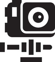 Camera photography icon symbol vector image. Illustration of multimedia photographic lens graphic design image