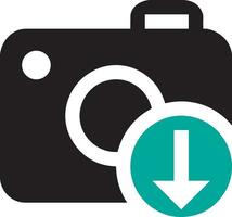 Camera photography icon symbol vector image. Illustration of multimedia photographic lens graphic design image