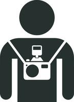 Camera photography icon symbol vector image. Illustration of multimedia photographic lens graphic design image