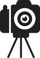 Camera photography icon symbol vector image. Illustration of multimedia photographic lens graphic design image