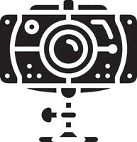 Camera photography icon symbol vector image. Illustration of multimedia photographic lens graphic design image