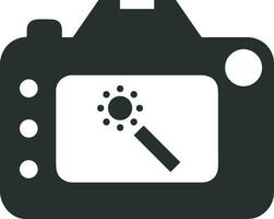 Camera photography icon symbol vector image. Illustration of multimedia photographic lens graphic design image