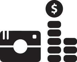 Camera photography icon symbol vector image. Illustration of multimedia photographic lens graphic design image