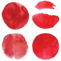 Red watercolor stain background vector