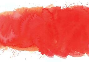 Red watercolor stain background vector